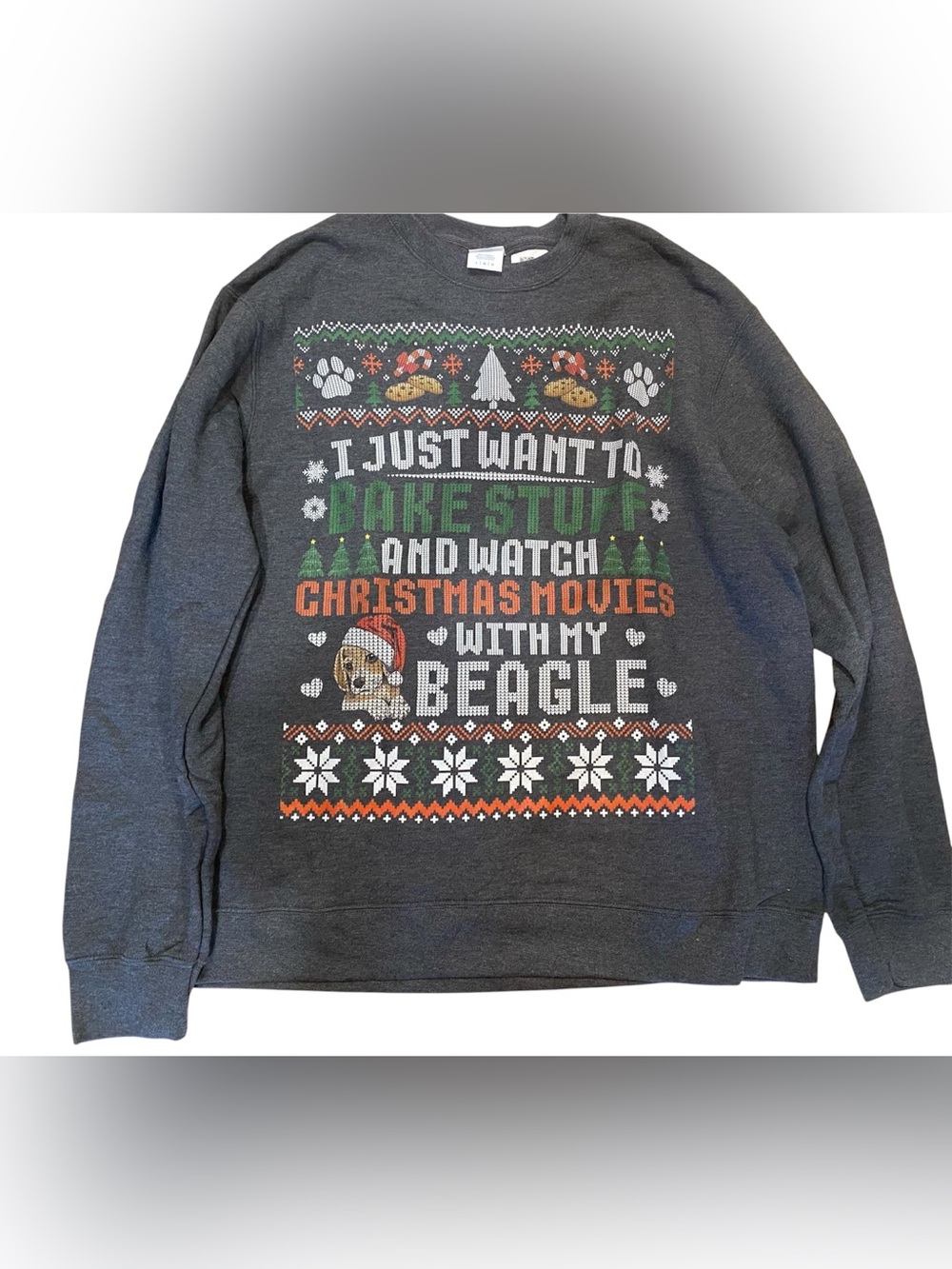 Christmas Beagle Crewneck Holiday Sweatshirt